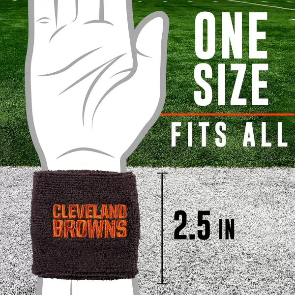 imageFranklin Sports NFL Team Wristbands  Youth NFL Team Logo Wristbands  Great for Costumes and Uniforms  Pair of WristbandsCleveland Browns