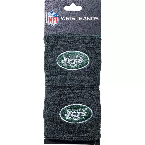 imageFranklin Sports NFL Team Wristbands  Youth NFL Team Logo Wristbands  Great for Costumes and Uniforms  Pair of WristbandsNew York Jets