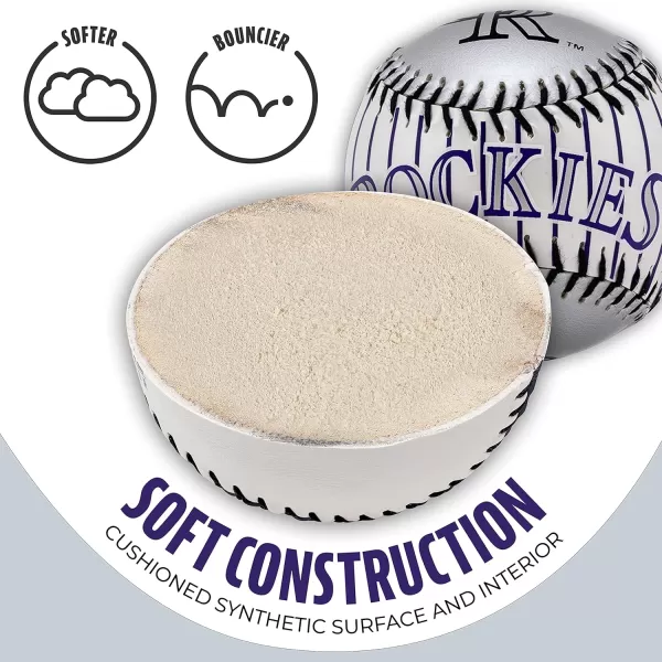 imageFranklin Sports MLB UnisexAdult MLB Team Logo Soft BaseballsTeam Color