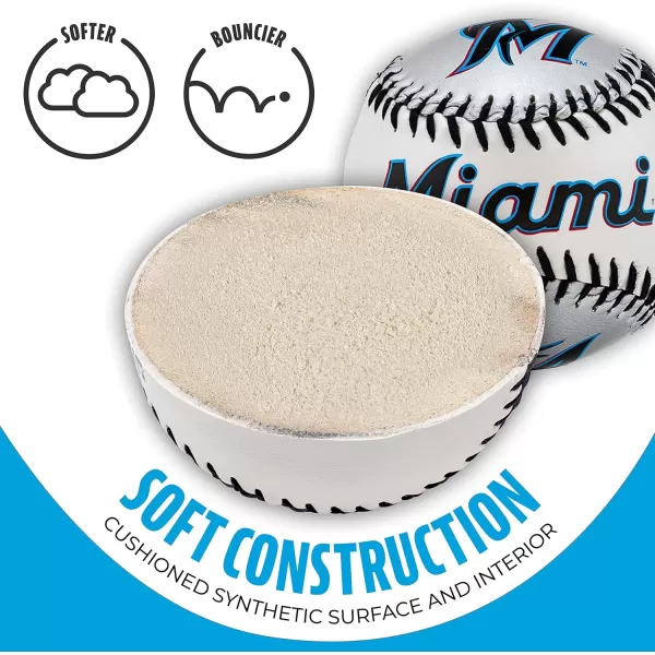 imageFranklin Sports MLB UnisexAdult MLB Team Logo Soft BaseballsTeam Color