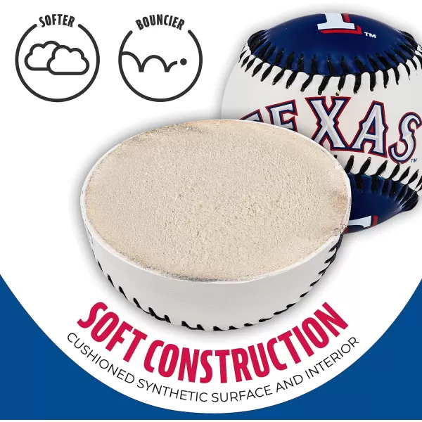 imageFranklin Sports MLB UnisexAdult MLB Team Logo Soft BaseballsTeam Color