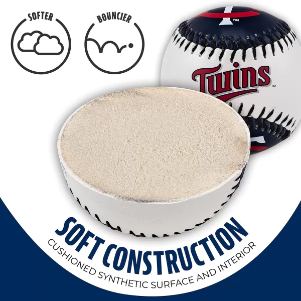 imageFranklin Sports MLB UnisexAdult MLB Team Logo Soft BaseballsTeam Color