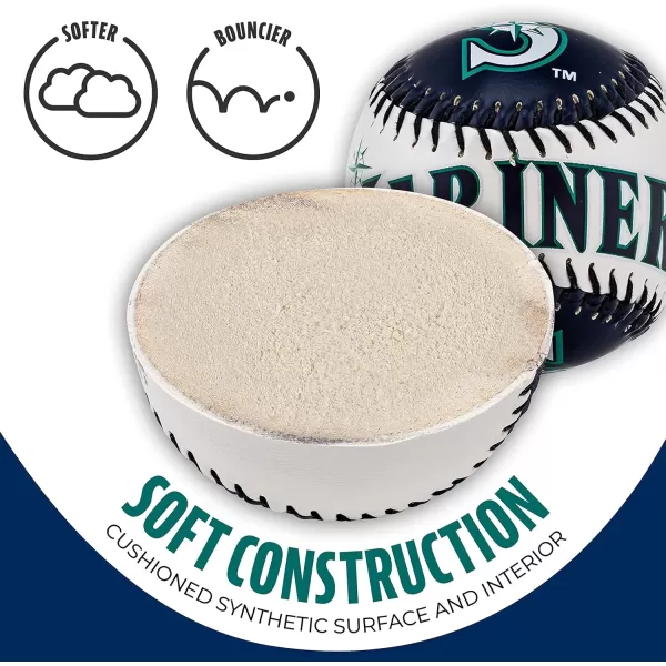 imageFranklin Sports MLB UnisexAdult MLB Team Logo Soft BaseballsTeam Color