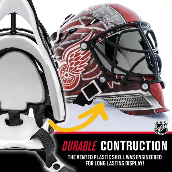 imageFranklin Sports NHL Team Logo Mini Hockey Goalie Mask with Case  Collectible Goalie Mask with Official NHL Logos and ColorsDetroit Red Wings
