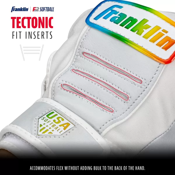 imageFranklin Sports USA Softball Womens Softball Batting Gloves  CFX Pro Fastpitch  Slowpitch Girls Batting Gloves  Adult  Youth Batting Glove PairsAura