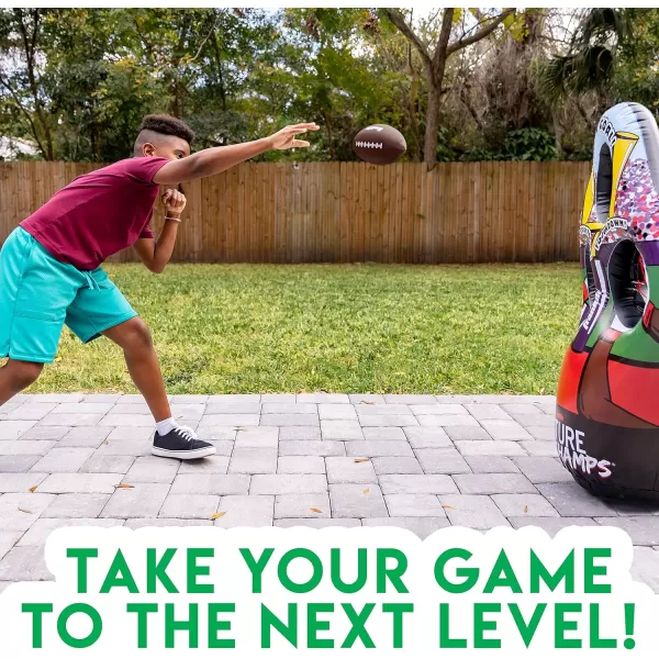 imageFranklin Sports Kids Football Target Toss Game  Inflatable Football Throwing Target Toy with Soft Mini Footballs  Fun Kids Football Toy Toss Game  Inflatable Indoor  Outdoor Sports GameFootball Target