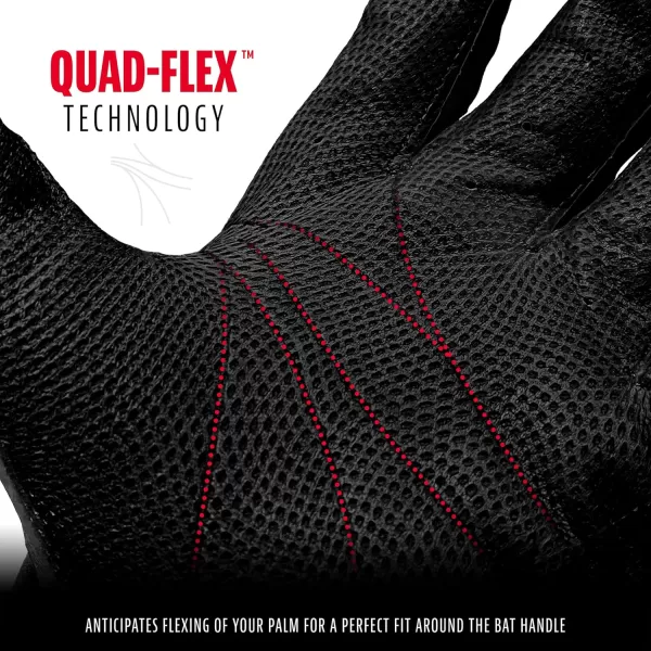 imageFranklin Sports MLB Baseball Batting Gloves  Pro Classic Batting Gloves for Baseball  Softball  Adult Mens  Youth Batting Glove PairsBlackBlack