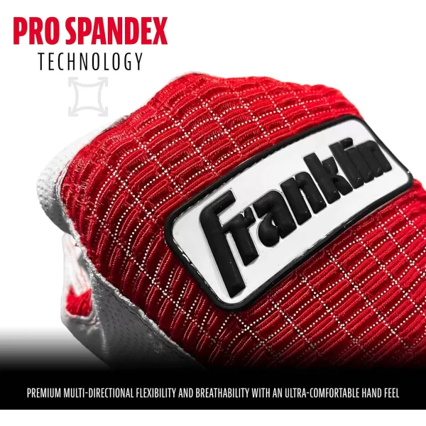 imageFranklin Sports MLB Baseball Batting Gloves  Pro Classic Batting Gloves for Baseball  Softball  Adult Mens  Youth Batting Glove PairsPearlRed
