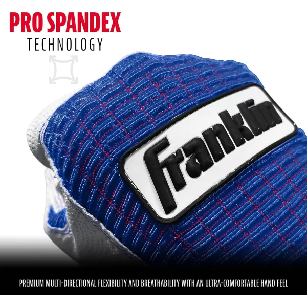 imageFranklin Sports MLB Baseball Batting Gloves  Pro Classic Batting Gloves for Baseball  Softball  Adult Mens  Youth Batting Glove PairsPearlRoyal