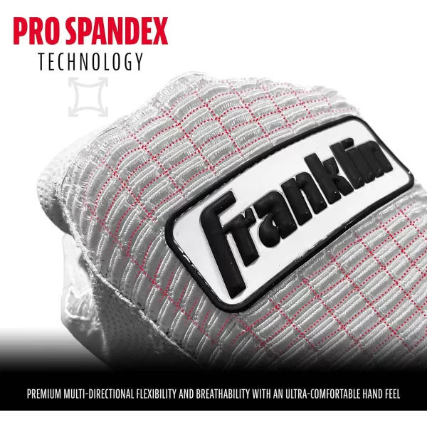 imageFranklin Sports MLB Baseball Batting Gloves  Pro Classic Batting Gloves for Baseball  Softball  Adult Mens  Youth Batting Glove PairsPearlWhite