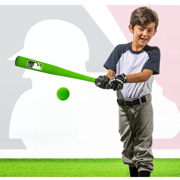 imageFranklin Sports MLB Kids Foam Baseball Bat  Ball Sets  Indoor  Outdoor Soft Foam Baseball Bats for Kids  Toddlers  Regular  Jumbo Barrels  24quot or 27quot LengthGreen