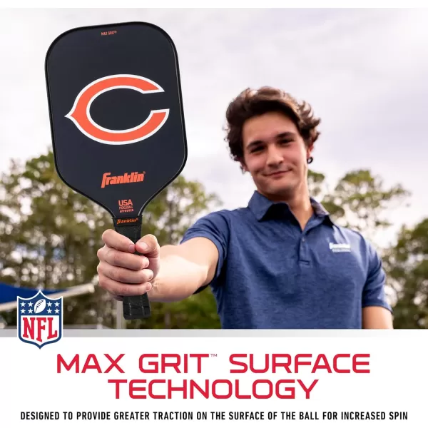 imageFranklin Sports NFL Pro Pickleball Paddle  13MM Signature Series Pro Pickleball Paddle with MaxGrit Surface  Official NFL Team  USAP Approved  Premium Quality  Authentic NFL Team LogosTeam Specific