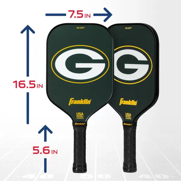 imageFranklin Sports NFL Pro Pickleball Paddle  13MM Signature Series Pro Pickleball Paddle with MaxGrit Surface  Official NFL Team  USAP Approved  Premium Quality  Authentic NFL Team LogosTeam Specific