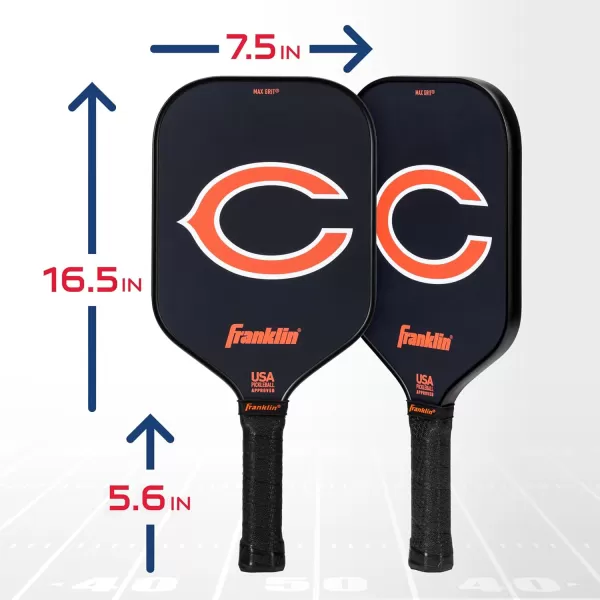 imageFranklin Sports NFL Pro Pickleball Paddle  13MM Signature Series Pro Pickleball Paddle with MaxGrit Surface  Official NFL Team  USAP Approved  Premium Quality  Authentic NFL Team LogosTeam Specific