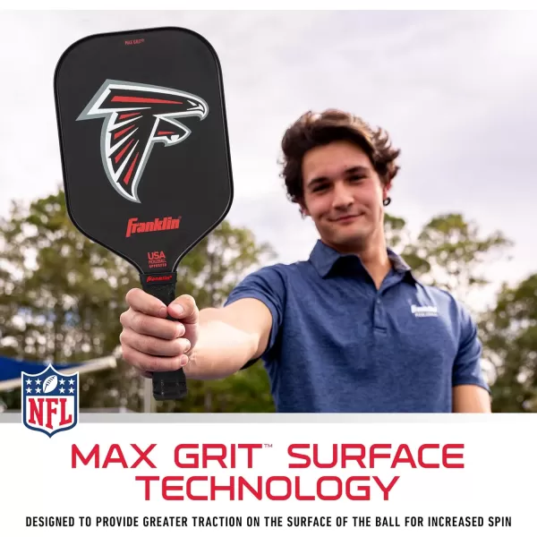 imageFranklin Sports NFL Pro Pickleball Paddle  13MM Signature Series Pro Pickleball Paddle with MaxGrit Surface  Official NFL Team  USAP Approved  Premium Quality  Authentic NFL Team LogosTeam Specific