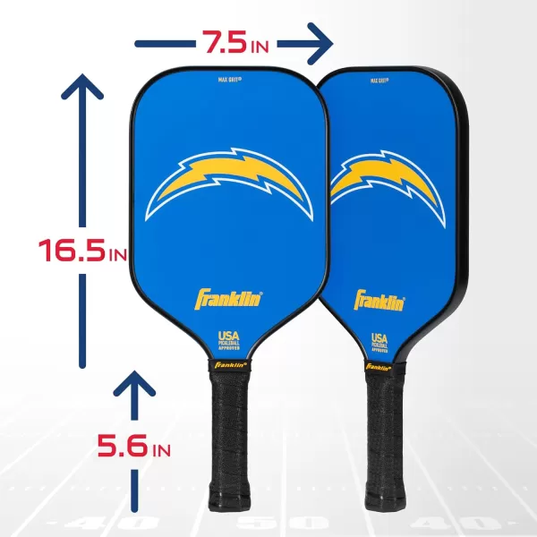 imageFranklin Sports NFL Pro Pickleball Paddle  13MM Signature Series Pro Pickleball Paddle with MaxGrit Surface  Official NFL Team  USAP Approved  Premium Quality  Authentic NFL Team LogosTeam Specific