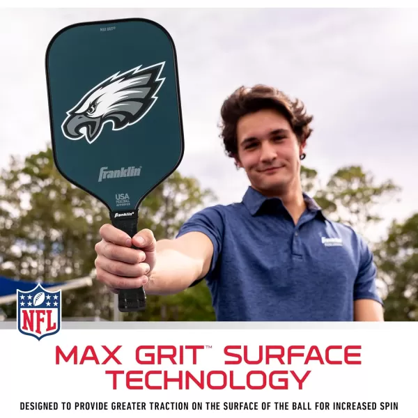 imageFranklin Sports NFL Pro Pickleball Paddle  13MM Signature Series Pro Pickleball Paddle with MaxGrit Surface  Official NFL Team  USAP Approved  Premium Quality  Authentic NFL Team LogosTeam Specific