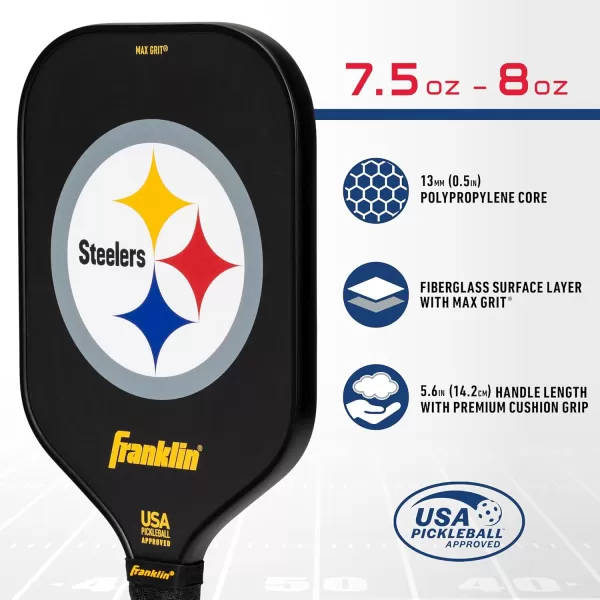 imageFranklin Sports NFL Pro Pickleball Paddle  13MM Signature Series Pro Pickleball Paddle with MaxGrit Surface  Official NFL Team  USAP Approved  Premium Quality  Authentic NFL Team LogosTeam Specific