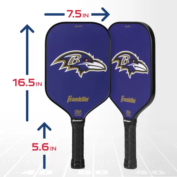 imageFranklin Sports NFL Pro Pickleball Paddle  13MM Signature Series Pro Pickleball Paddle with MaxGrit Surface  Official NFL Team  USAP Approved  Premium Quality  Authentic NFL Team LogosTeam Specific