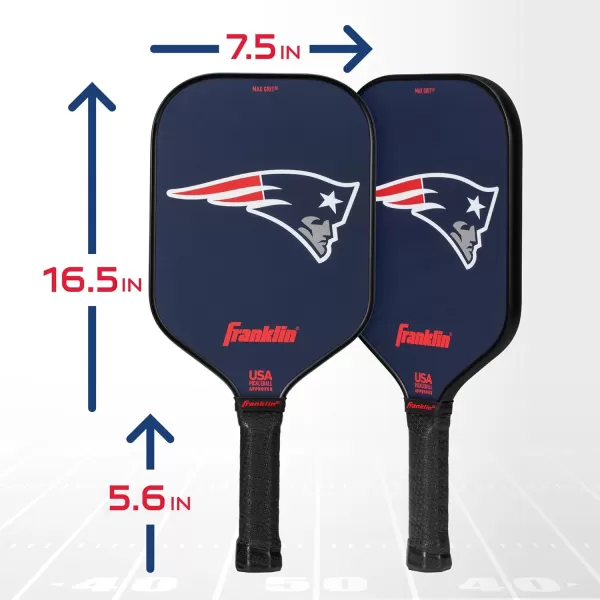 imageFranklin Sports NFL Pro Pickleball Paddle  13MM Signature Series Pro Pickleball Paddle with MaxGrit Surface  Official NFL Team  USAP Approved  Premium Quality  Authentic NFL Team LogosTeam Specific