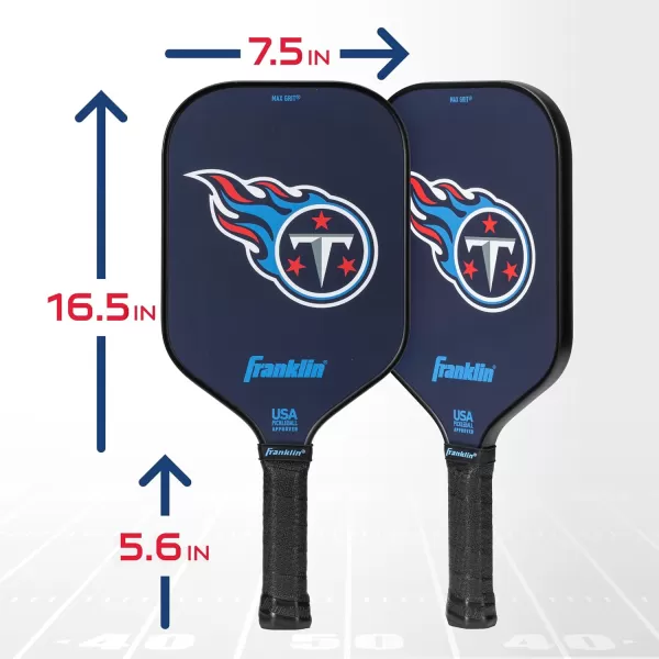 imageFranklin Sports NFL Pro Pickleball Paddle  13MM Signature Series Pro Pickleball Paddle with MaxGrit Surface  Official NFL Team  USAP Approved  Premium Quality  Authentic NFL Team LogosTeam Specific