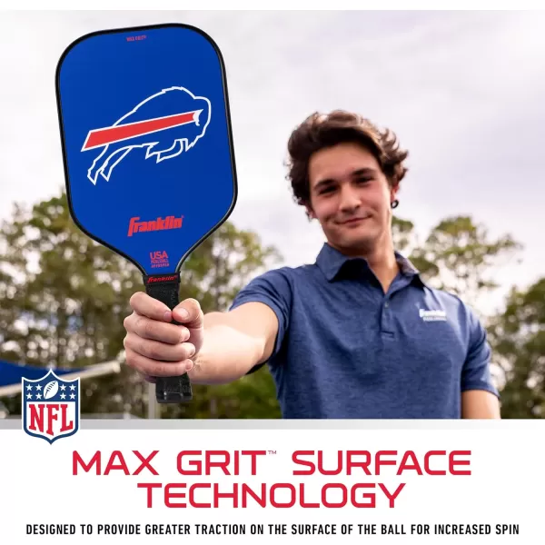 imageFranklin Sports NFL Pro Pickleball Paddle  13MM Signature Series Pro Pickleball Paddle with MaxGrit Surface  Official NFL Team  USAP Approved  Premium Quality  Authentic NFL Team LogosTeam Specific