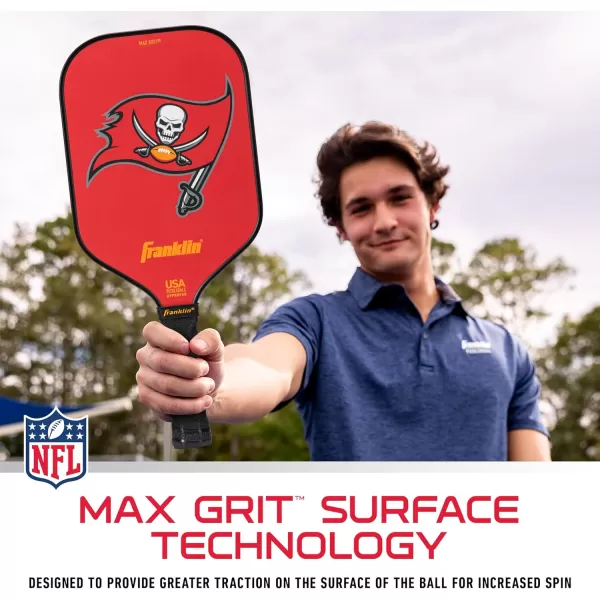 imageFranklin Sports NFL Pro Pickleball Paddle  13MM Signature Series Pro Pickleball Paddle with MaxGrit Surface  Official NFL Team  USAP Approved  Premium Quality  Authentic NFL Team LogosTeam Specific