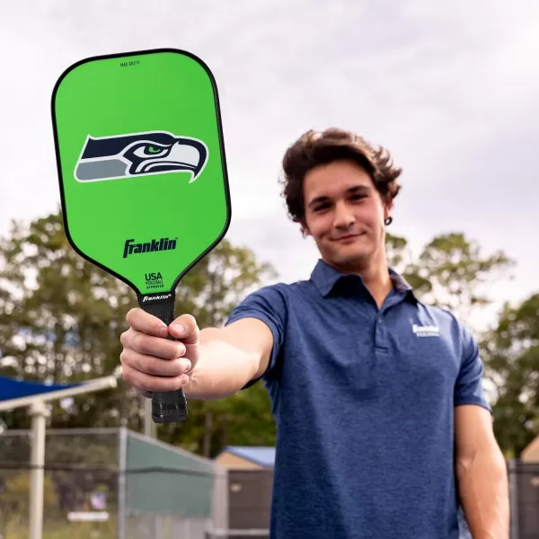 imageFranklin Sports NFL Pro Pickleball Paddle  13MM Signature Series Pro Pickleball Paddle with MaxGrit Surface  Official NFL Team  USAP Approved  Premium Quality  Authentic NFL Team LogosTeam Specific