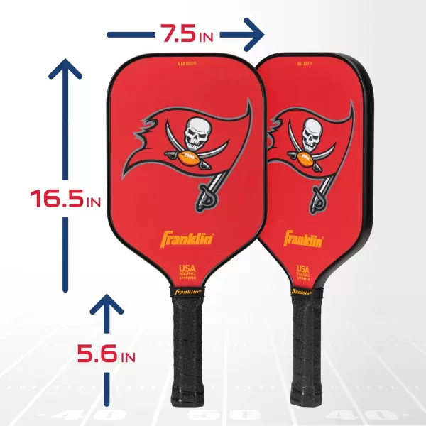 imageFranklin Sports NFL Pro Pickleball Paddle  13MM Signature Series Pro Pickleball Paddle with MaxGrit Surface  Official NFL Team  USAP Approved  Premium Quality  Authentic NFL Team LogosTeam Specific