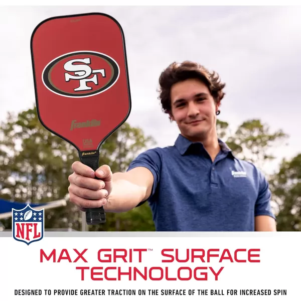 imageFranklin Sports NFL Pro Pickleball Paddle  13MM Signature Series Pro Pickleball Paddle with MaxGrit Surface  Official NFL Team  USAP Approved  Premium Quality  Authentic NFL Team LogosTeam Specific