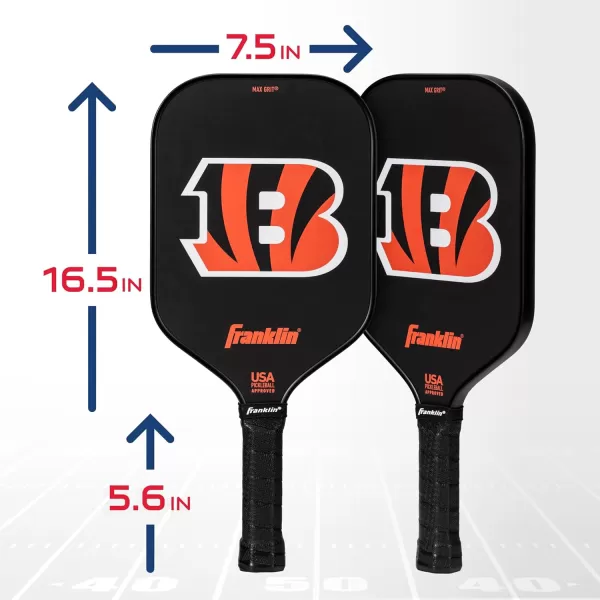 imageFranklin Sports NFL Pro Pickleball Paddle  13MM Signature Series Pro Pickleball Paddle with MaxGrit Surface  Official NFL Team  USAP Approved  Premium Quality  Authentic NFL Team LogosTeam Specific