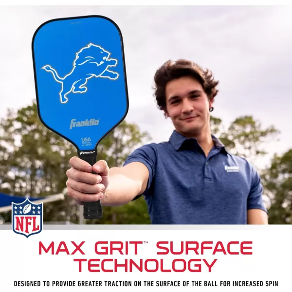imageFranklin Sports NFL Pro Pickleball Paddle  13MM Signature Series Pro Pickleball Paddle with MaxGrit Surface  Official NFL Team  USAP Approved  Premium Quality  Authentic NFL Team LogosTeam Specific