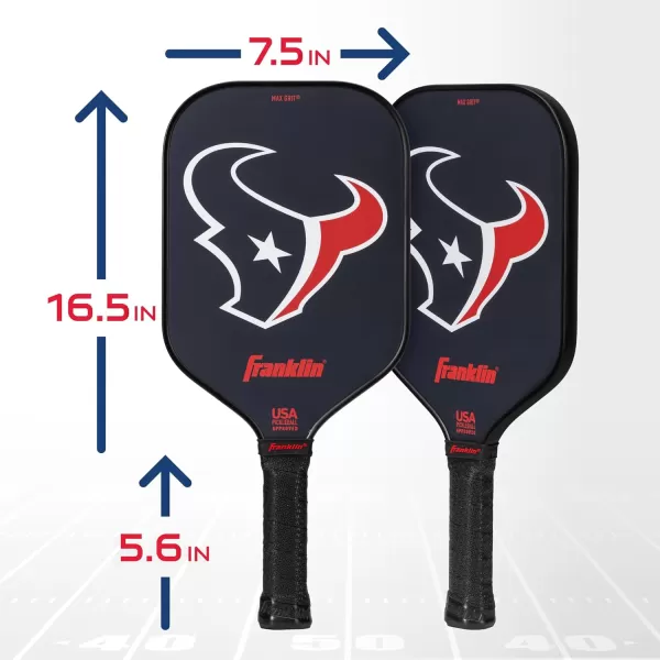 imageFranklin Sports NFL Pro Pickleball Paddle  13MM Signature Series Pro Pickleball Paddle with MaxGrit Surface  Official NFL Team  USAP Approved  Premium Quality  Authentic NFL Team LogosTeam Specific