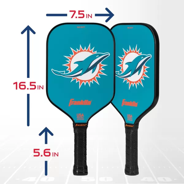 imageFranklin Sports NFL Pro Pickleball Paddle  13MM Signature Series Pro Pickleball Paddle with MaxGrit Surface  Official NFL Team  USAP Approved  Premium Quality  Authentic NFL Team LogosTeam Specific