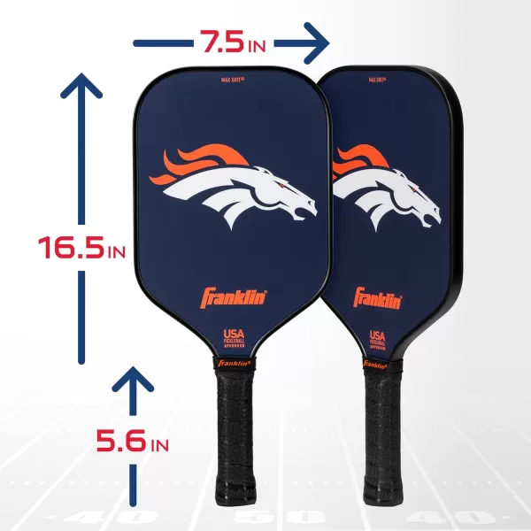 imageFranklin Sports NFL Pro Pickleball Paddle  13MM Signature Series Pro Pickleball Paddle with MaxGrit Surface  Official NFL Team  USAP Approved  Premium Quality  Authentic NFL Team LogosTeam Specific
