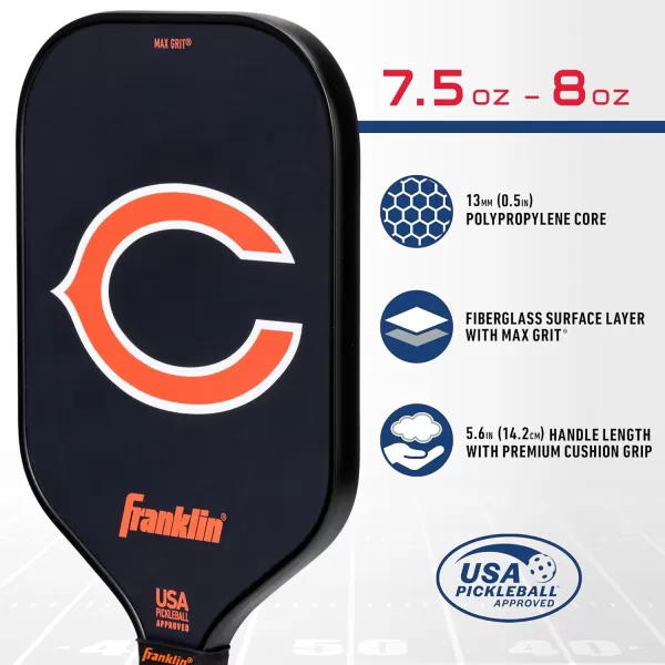 imageFranklin Sports NFL Pro Pickleball Paddle  13MM Signature Series Pro Pickleball Paddle with MaxGrit Surface  Official NFL Team  USAP Approved  Premium Quality  Authentic NFL Team LogosTeam Specific