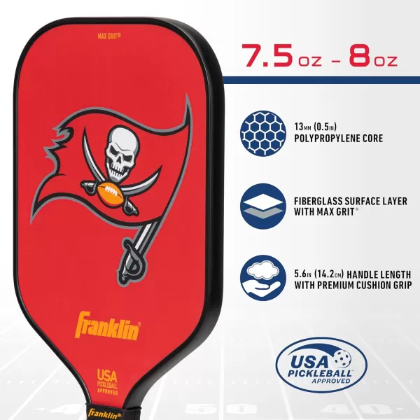 imageFranklin Sports NFL Pro Pickleball Paddle  13MM Signature Series Pro Pickleball Paddle with MaxGrit Surface  Official NFL Team  USAP Approved  Premium Quality  Authentic NFL Team LogosTeam Specific