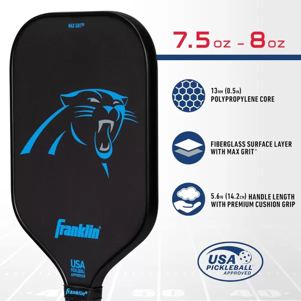 imageFranklin Sports NFL Pro Pickleball Paddle  13MM Signature Series Pro Pickleball Paddle with MaxGrit Surface  Official NFL Team  USAP Approved  Premium Quality  Authentic NFL Team LogosTeam Specific