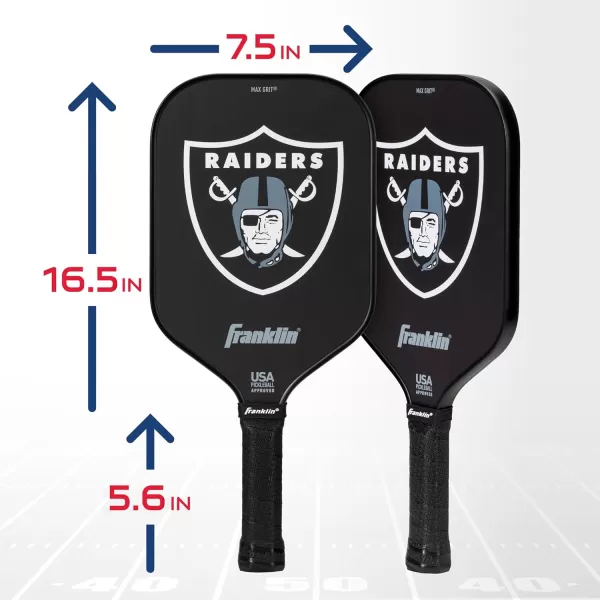 imageFranklin Sports NFL Pro Pickleball Paddle  13MM Signature Series Pro Pickleball Paddle with MaxGrit Surface  Official NFL Team  USAP Approved  Premium Quality  Authentic NFL Team LogosTeam Specific