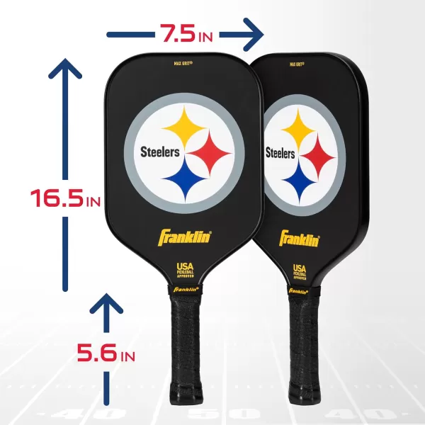 imageFranklin Sports NFL Pro Pickleball Paddle  13MM Signature Series Pro Pickleball Paddle with MaxGrit Surface  Official NFL Team  USAP Approved  Premium Quality  Authentic NFL Team LogosTeam Specific
