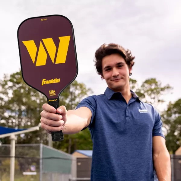 imageFranklin Sports NFL Pro Pickleball Paddle  13MM Signature Series Pro Pickleball Paddle with MaxGrit Surface  Official NFL Team  USAP Approved  Premium Quality  Authentic NFL Team LogosTeam Specific