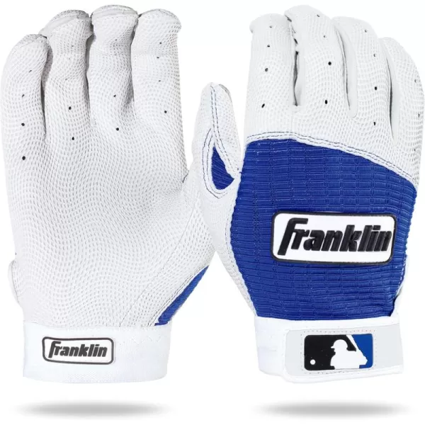 imageFranklin Sports MLB Baseball Batting Gloves  Pro Classic Batting Gloves for Baseball  Softball  Adult Mens  Youth Batting Glove PairsPearlRoyal