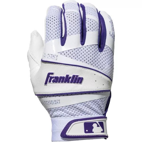 imageFranklin Sports Fastpitch Freeflex Series Softball Batting GlovesWhitePurple