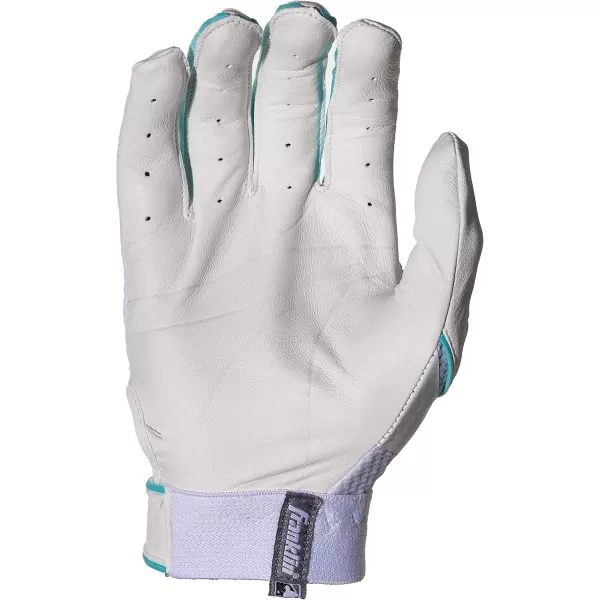 imageFranklin Sports Fastpitch Freeflex Series Softball Batting GlovesWhiteTiffany Blue
