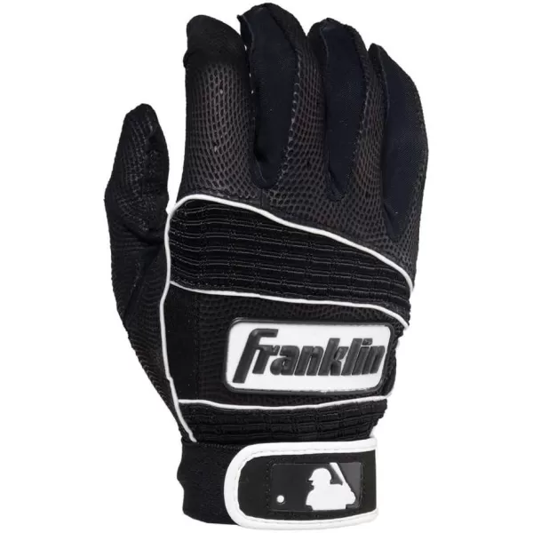 imageFranklin Sports MLB Batting Gloves  Neo Classic II Adult Batting Gloves Pair  Baseball  Softball Batting GlovesBlackBlack