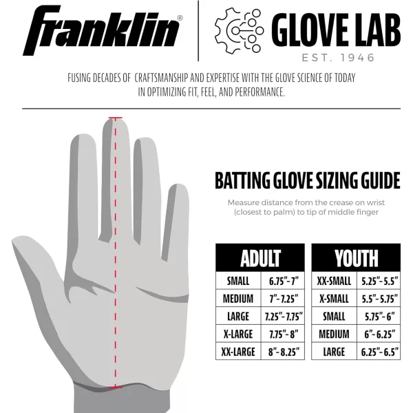 imageFranklin Sports MLB Batting Gloves  Neo Classic II Adult Batting Gloves Pair  Baseball  Softball Batting GlovesBlackBlack