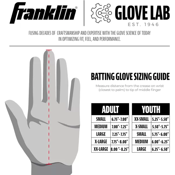 imageFranklin Sports MLB Batting Gloves  Neo Classic II Adult Batting Gloves Pair  Baseball  Softball Batting GlovesBlackSilver Chrome