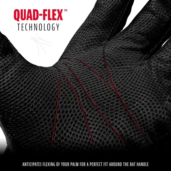 imageFranklin Sports MLB Batting Gloves  Neo Classic II Adult Batting Gloves Pair  Baseball  Softball Batting GlovesBlackSilver Chrome