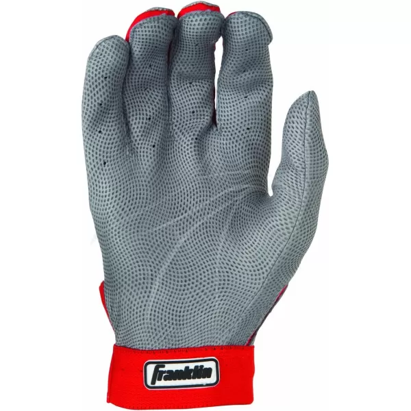 imageFranklin Sports MLB Batting Gloves  Neo Classic II Adult Batting Gloves Pair  Baseball  Softball Batting GlovesGrayRed