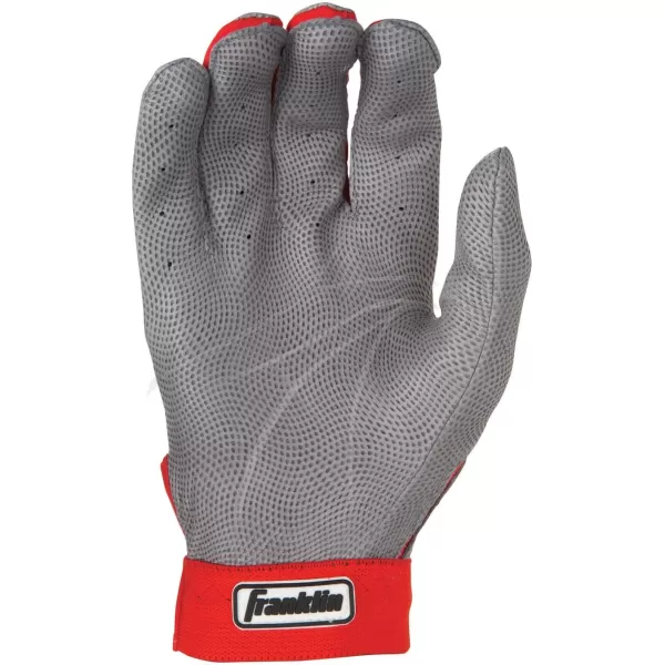 imageFranklin Sports MLB Batting Gloves  Neo Classic II Adult Batting Gloves Pair  Baseball  Softball Batting GlovesGrayRed